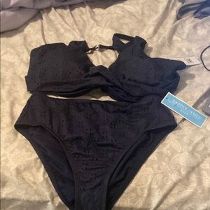 Draper James navy bikini Set